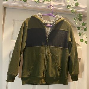 Wonder Nation Olive and Black Kids Hoodie